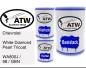 Preview: Chevrolet, White Diamond Pearl Tricoat, WA800J / 98 / GBN: 500ml Lackdose + 500ml Klarlack + 250ml Härter - Set, von ATW Autoteile West.